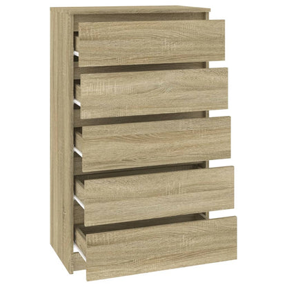 Ladekast 60X36X103 Cm Bewerkt Hout Sonoma Eikenkleurig - Design Meubelz