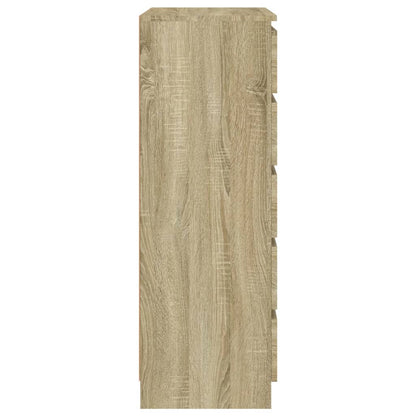 Ladekast 60X36X103 Cm Bewerkt Hout Sonoma Eikenkleurig - Design Meubelz