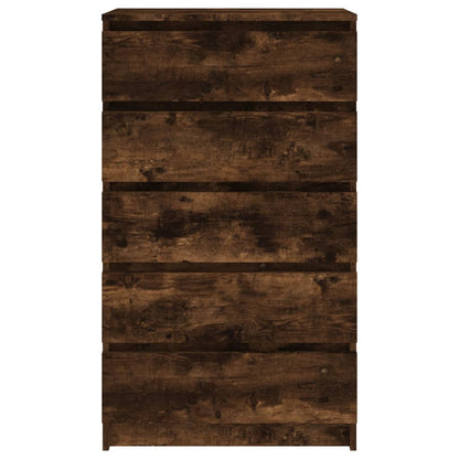 Ladekast 60X36X103 Cm Bewerkt Hout Gerookt Eikenkleurig - Design Meubelz