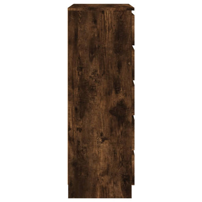 Ladekast 60X36X103 Cm Bewerkt Hout Gerookt Eikenkleurig - Design Meubelz