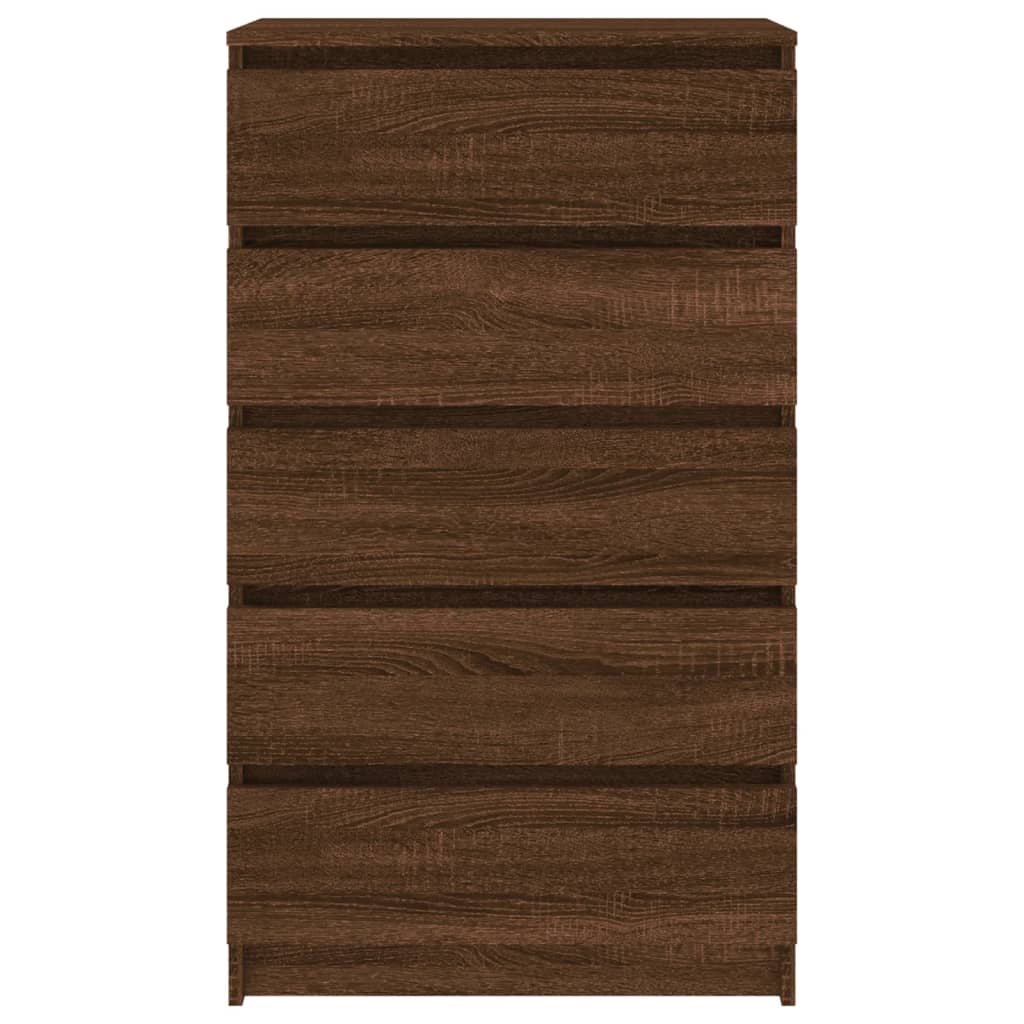 Ladekast 60X36X103 Cm Bewerkt Hout Bruineikenkleurig - Design Meubelz