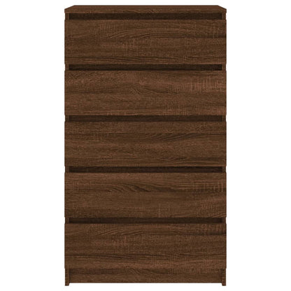 Ladekast 60X36X103 Cm Bewerkt Hout Bruineikenkleurig - Design Meubelz