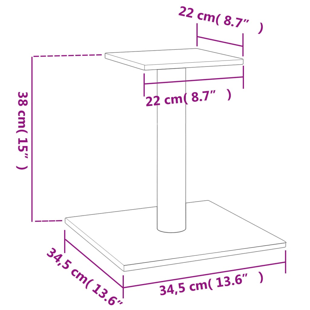 Krabpaal Met Platform 38 Cm Crèmekleurig crème - Design Meubelz