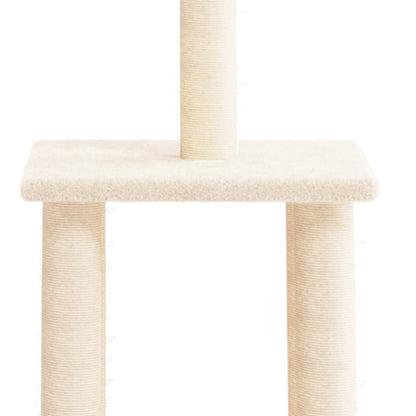 Kattenmeubel Met Sisal Krabpalen 85,5 Cm Crèmekleurig crème - Design Meubelz