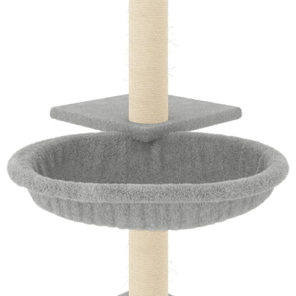 Kattenmeubel Met Sisal Krabpalen 72 Cm Lichtgrijs Lichtgrijs - Design Meubelz