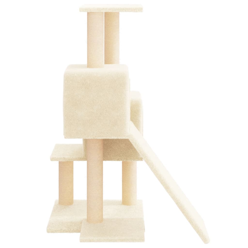 Kattenmeubel Met Sisal Krabpalen 82 Cm Crèmekleurig crème - Design Meubelz