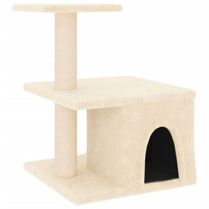 Kattenmeubel Met Sisal Krabpalen 48 Cm Crèmekleurig crème - Design Meubelz