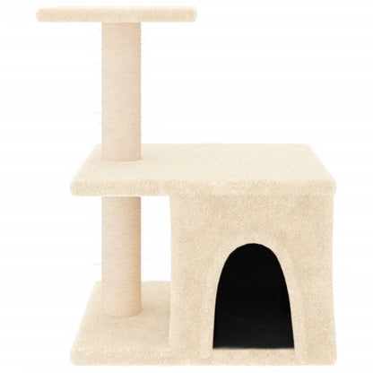 Kattenmeubel Met Sisal Krabpalen 48 Cm Crèmekleurig crème - Design Meubelz