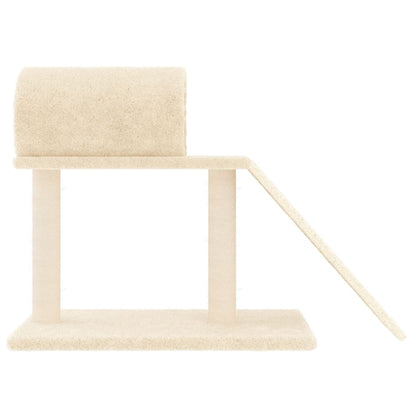 Kattenmeubel Met Tunnel En Ladder 55,5 Cm Crèmekleurig crème - Design Meubelz