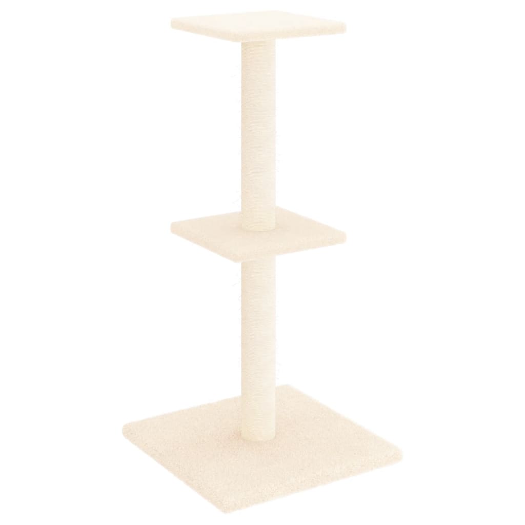 Kattenmeubel Met Sisal Krabpalen 73 Cm Crèmekleurig crème - Design Meubelz