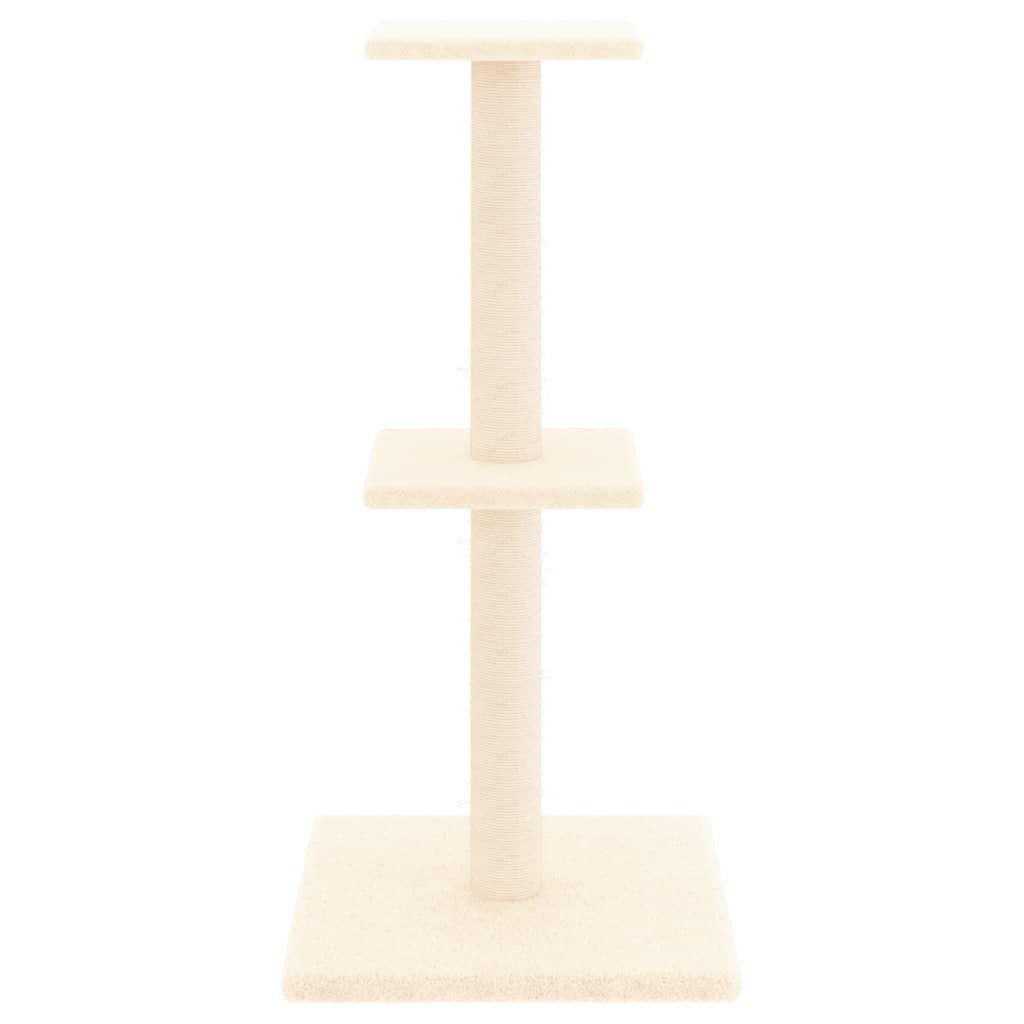 Kattenmeubel Met Sisal Krabpalen 73 Cm Crèmekleurig crème - Design Meubelz