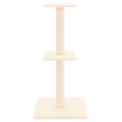 Kattenmeubel Met Sisal Krabpalen 73 Cm Crèmekleurig crème - Design Meubelz