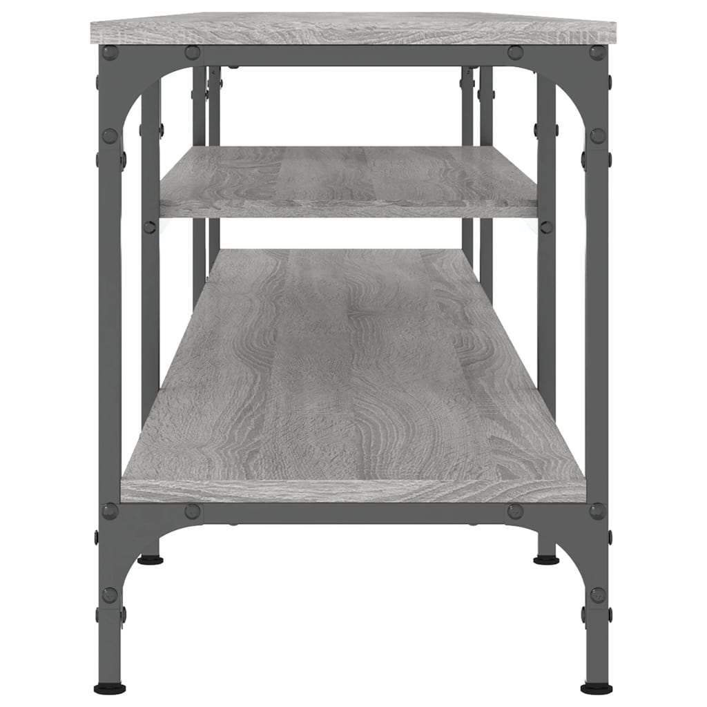 Tv-Meubel 201X35X45 Cm Bewerkt Hout En Ijzer Grijs Sonoma Eiken Grijs sonoma - Design Meubelz