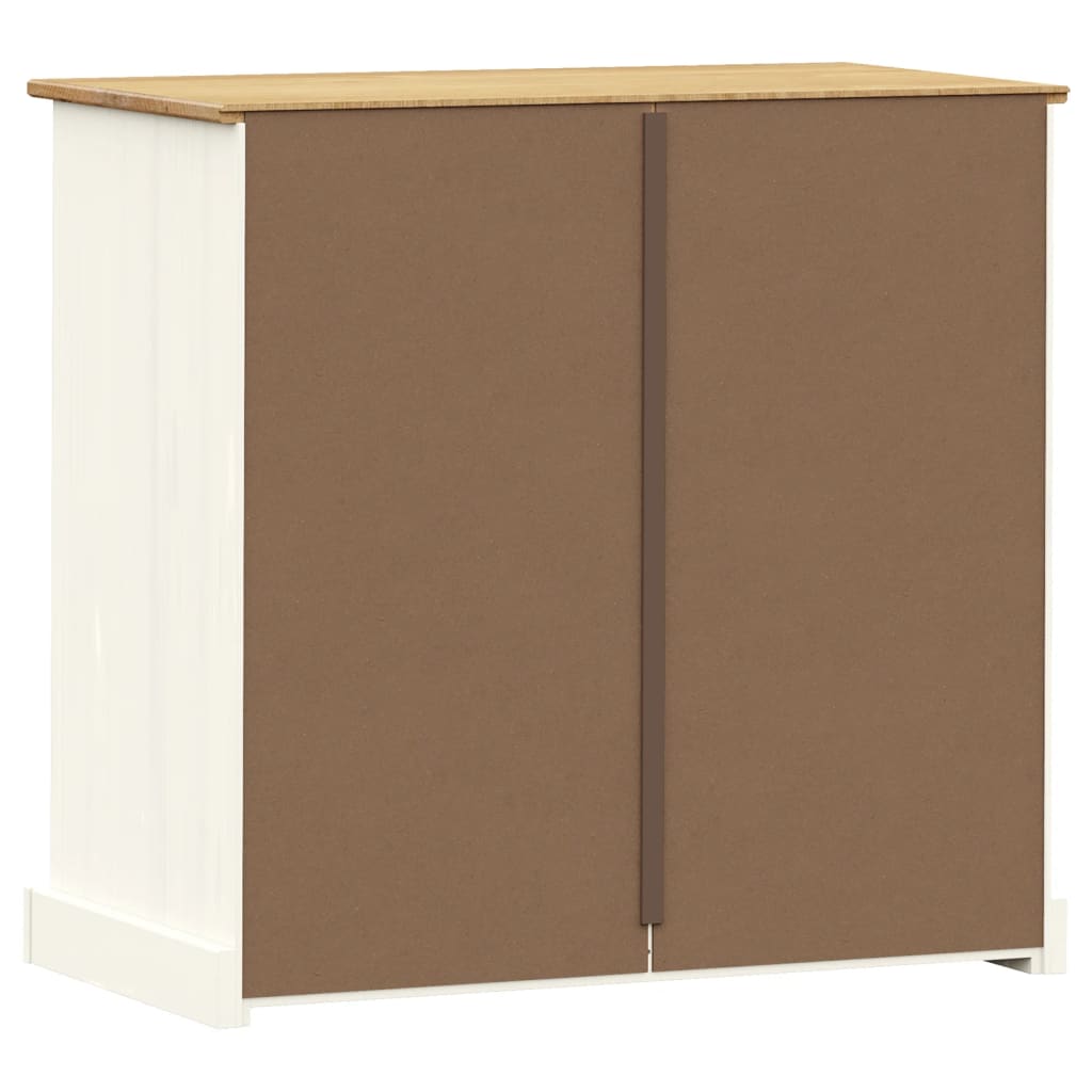 Ladekast Vigo 80X40X76 Cm Massief Grenenhout Wit - Design Meubelz