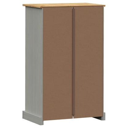 Schoenenkast Vigo 60X35X96 Cm Massief Grenenhout Grijs - Design Meubelz