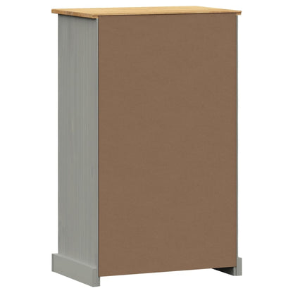 Schoenenkast Vigo 60X35X96 Cm Massief Grenenhout Grijs - Design Meubelz