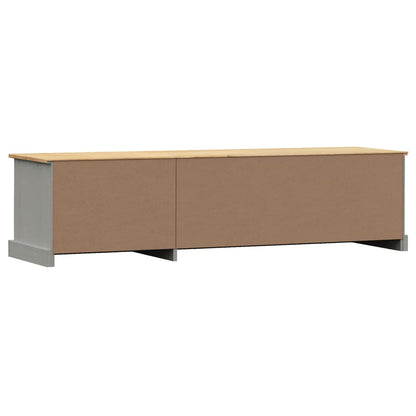 Tv-Meubel Vigo 156X40X40 Cm Massief Grenenhout Grijs - Design Meubelz