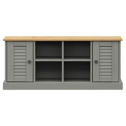 Schoenenbank Vigo 106X35X40 Cm Massief Grenenhout Grijs - Design Meubelz