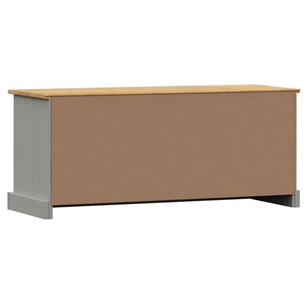 Schoenenbank Vigo 106X35X40 Cm Massief Grenenhout Grijs - Design Meubelz