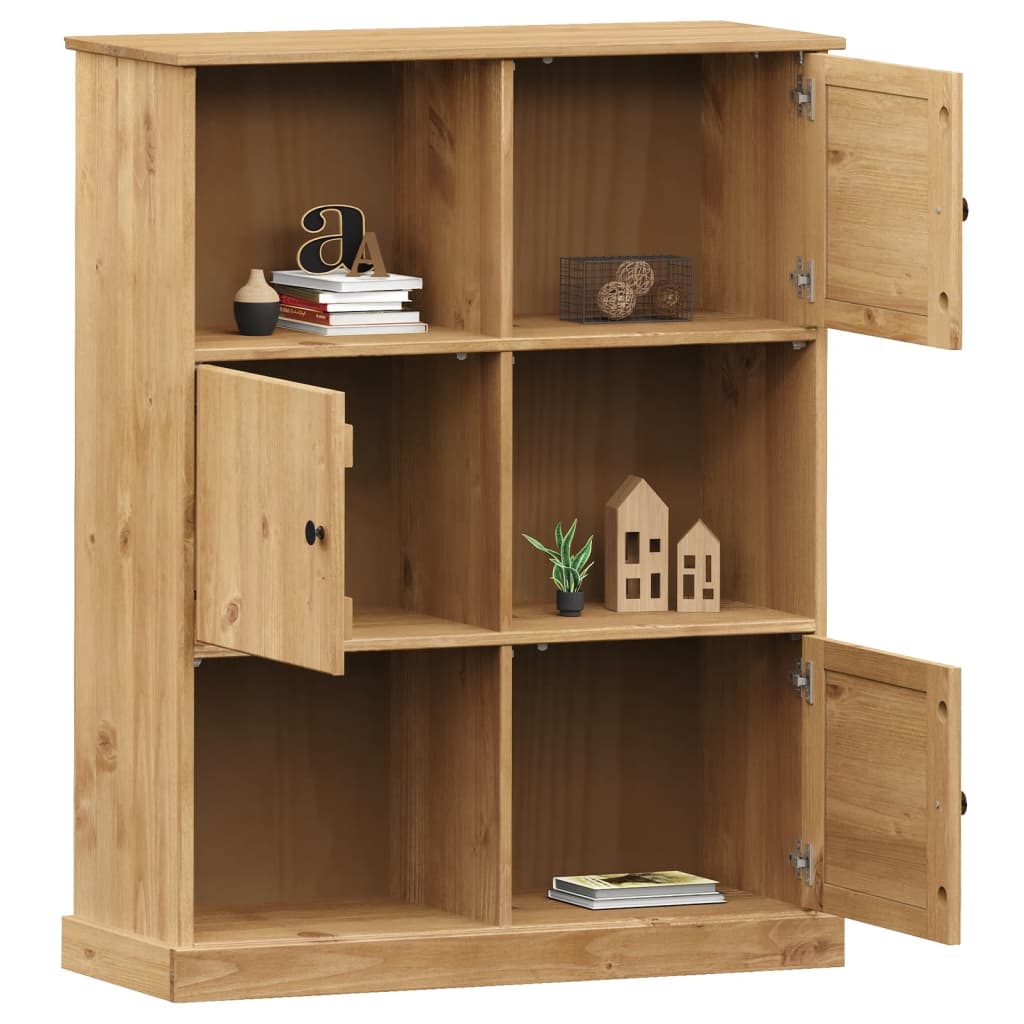 Boekenkast Vigo 90X35X114,5 Cm Massief Grenenhout - Design Meubelz