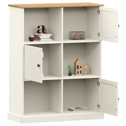 Boekenkast Vigo 90X35X114,5 Cm Massief Grenenhout Wit - Design Meubelz