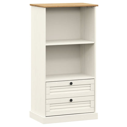 Boekenkast Vigo 60X35X114,5 Cm Massief Grenenhout Wit - Design Meubelz