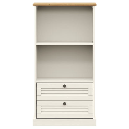 Boekenkast Vigo 60X35X114,5 Cm Massief Grenenhout Wit - Design Meubelz