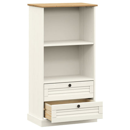 Boekenkast Vigo 60X35X114,5 Cm Massief Grenenhout Wit - Design Meubelz