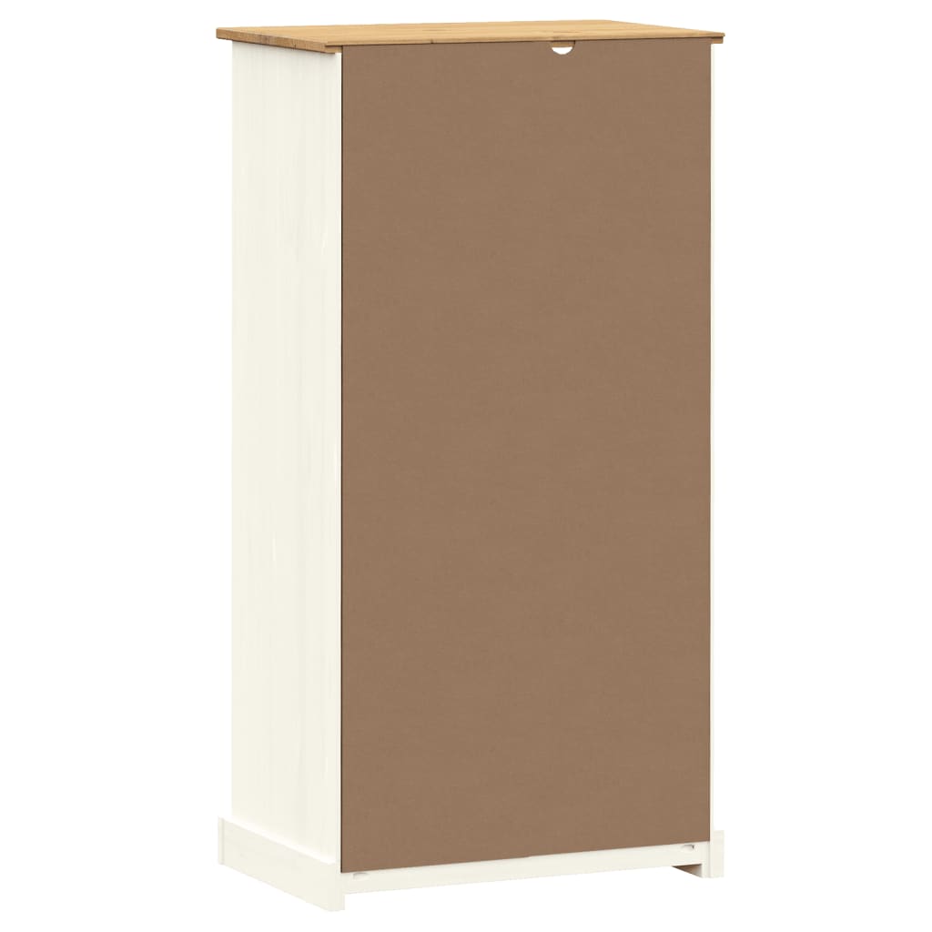 Boekenkast Vigo 60X35X114,5 Cm Massief Grenenhout Wit - Design Meubelz