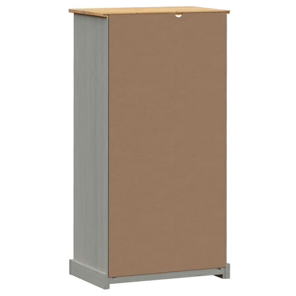 Boekenkast Vigo 60X35X114,5 Cm Massief Grenenhout Grijs - Design Meubelz