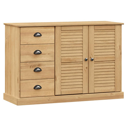 Dressoir Met Lades Vigo 113X40X75 Cm Massief Grenenhout - Design Meubelz