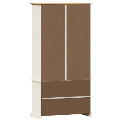 Boekenkast Vigo 85X35X170 Cm Massief Grenenhout Wit - Design Meubelz