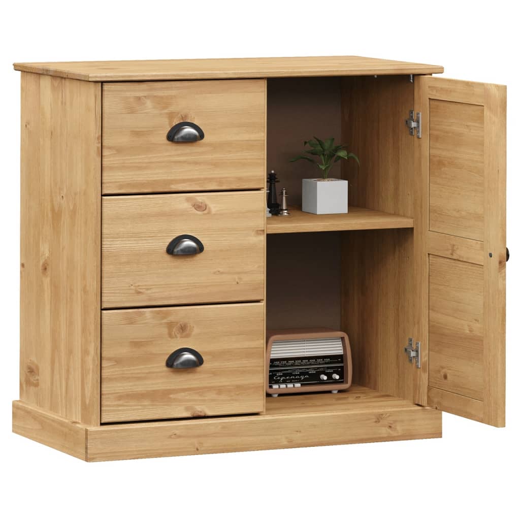 Dressoir Met Lades Vigo 78X40X75 Cm Massief Grenenhout - Design Meubelz