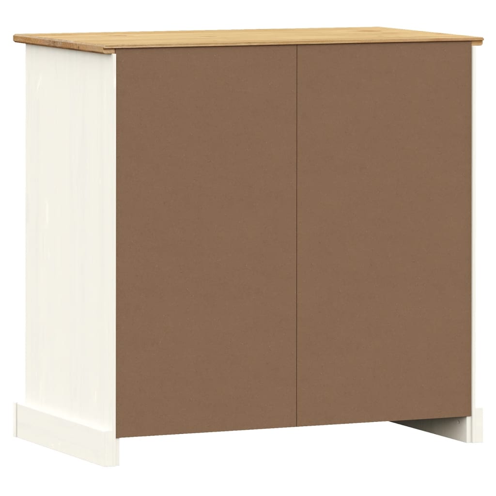 Dressoir Met Lades Vigo 78X40X75 Cm Massief Grenenhout Wit - Design Meubelz