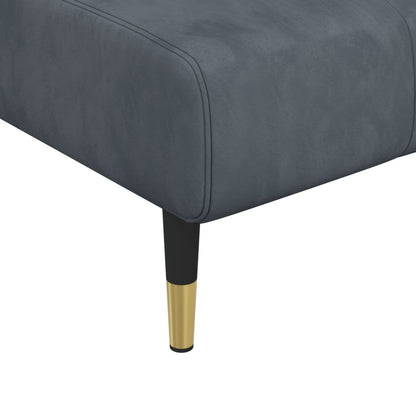 Chaise Longue Fluweel Donkergrijs - Design Meubelz