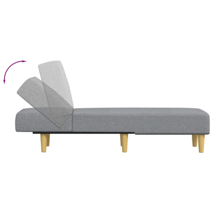 Chaise Longue Stof Lichtgrijs - Design Meubelz