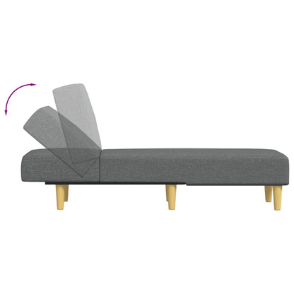 Chaise Longue Stof Donkergrijs - Design Meubelz