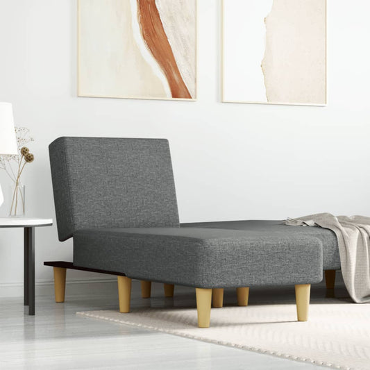 Chaise Longue Stof Donkergrijs - Design Meubelz