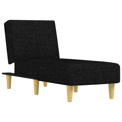 Chaise Longue Stof Zwart - Design Meubelz