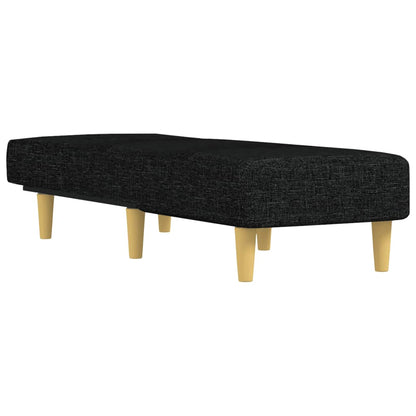 Chaise Longue Stof Zwart - Design Meubelz