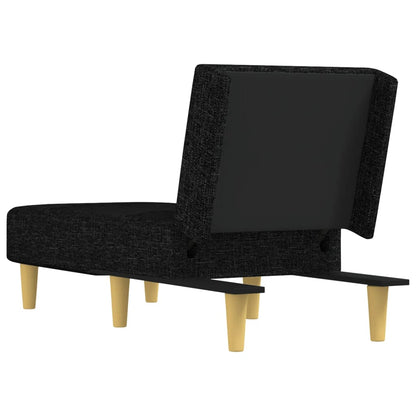 Chaise Longue Stof Zwart - Design Meubelz