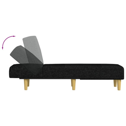 Chaise Longue Stof Zwart - Design Meubelz