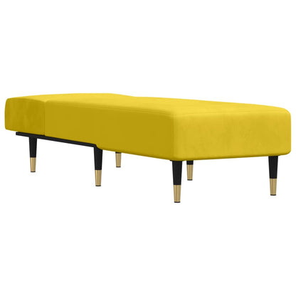 Chaise Longue Fluweel Geel - Design Meubelz