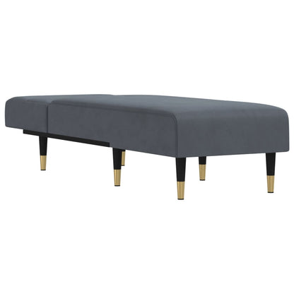 Chaise Longue Fluweel Donkergrijs - Design Meubelz