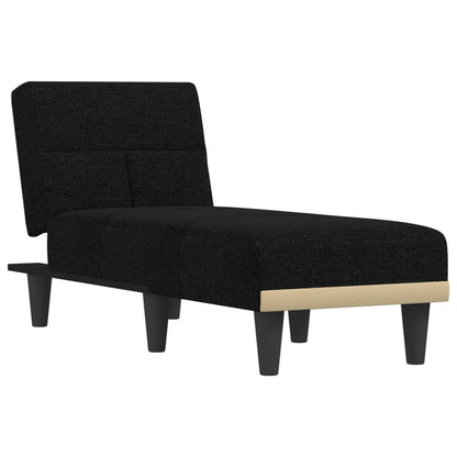 Chaise Longue Stof Zwart - Design Meubelz