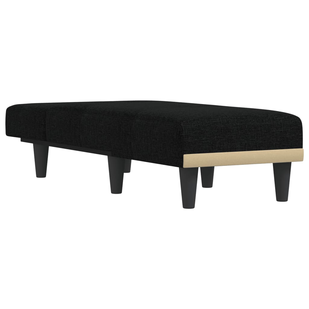 Chaise Longue Stof Zwart - Design Meubelz