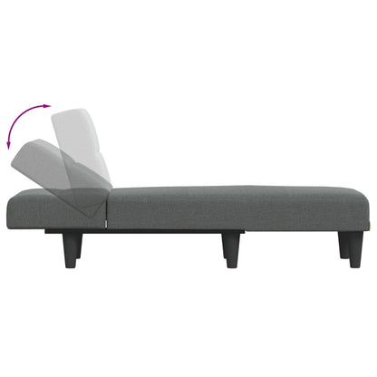 Chaise Longue Stof Donkergrijs - Design Meubelz