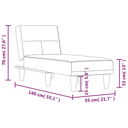 Chaise Longue Stof Donkergrijs - Design Meubelz