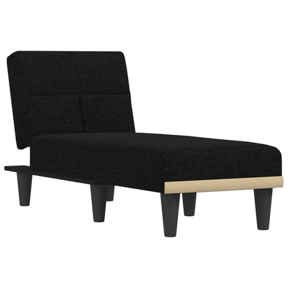 Chaise Longue Stof Zwart - Design Meubelz