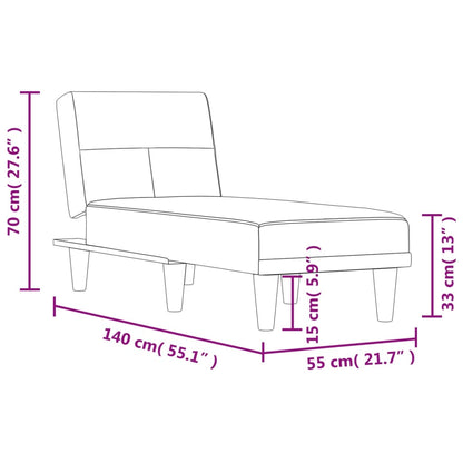 Chaise Longue Stof Zwart - Design Meubelz